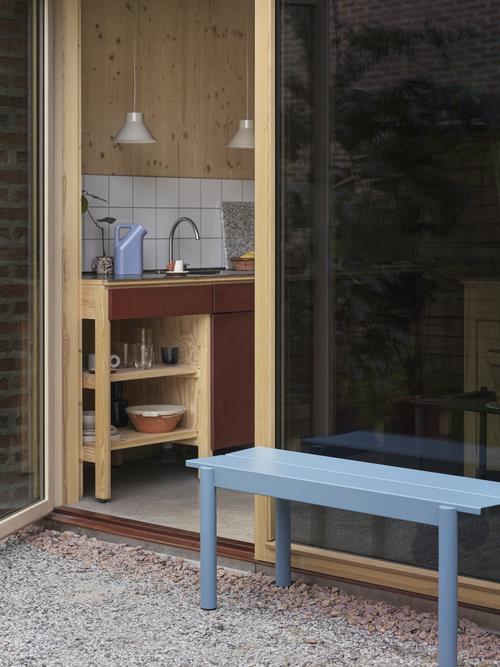 Linear Steel Bench / 110 X 34 CM