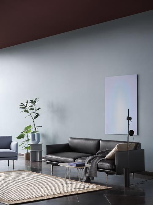 Outline Sofa / 2-Seater - Polished Aluminum Base