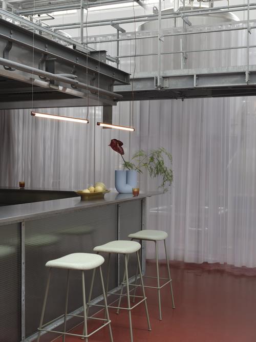 Fiber Counter Stool / Tube Base - SH 65 cm