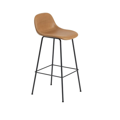 Fiber Counter Stool / Tube Base - With Backrest - Seat height 65 cm