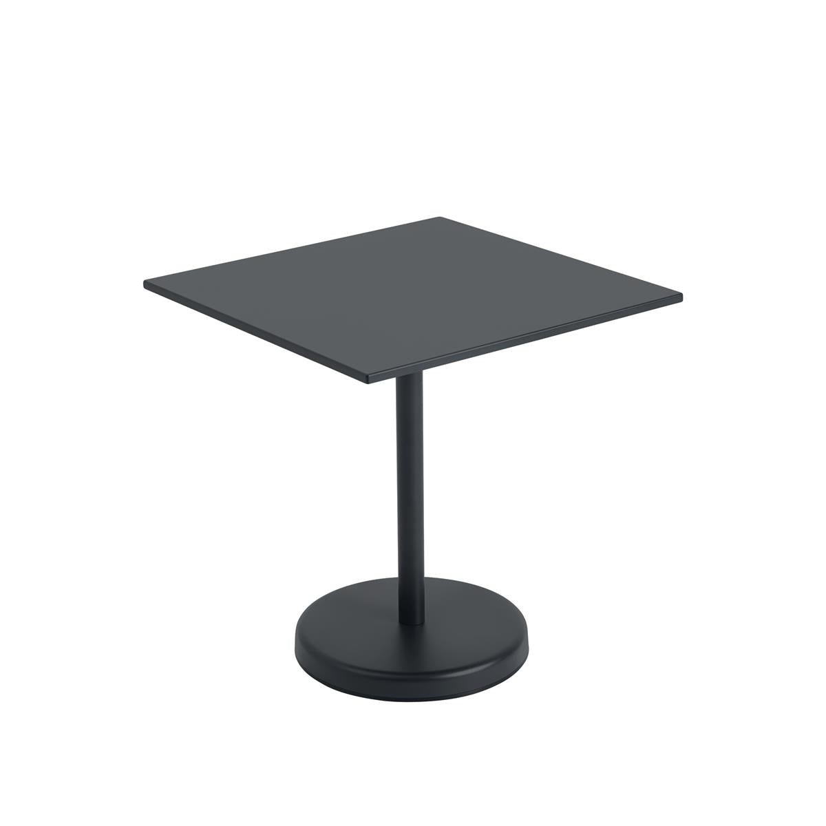 Linear Steel Café Table / 70 x 70 h: 73 cm