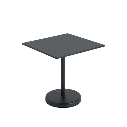 Linear Steel Café Table / 70 x 70 h: 73 cm