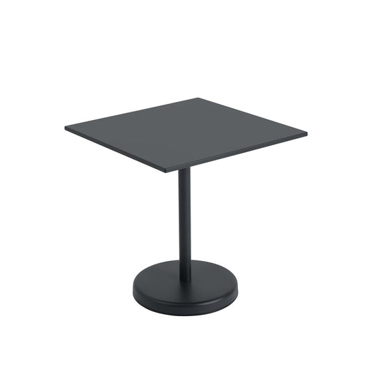 Linear Steel Café Table / 70 x 70 h: 73 cm