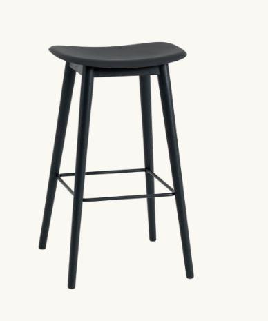 Muuto Fiber Bar Stool Wood Base