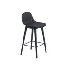 Muuto Fiber Bar Stool Upholstered Wood Base W. Back