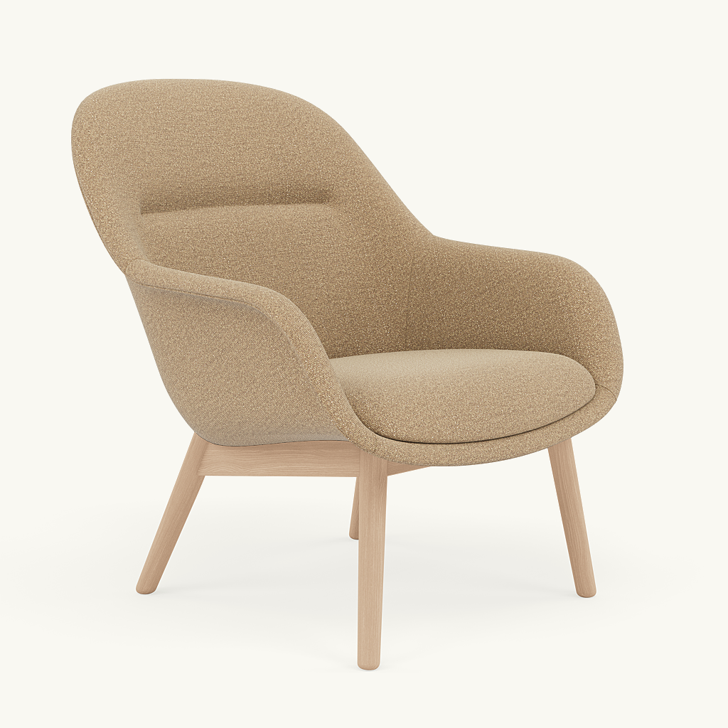 Muuto Fiber Lounge Armchair Wood Base