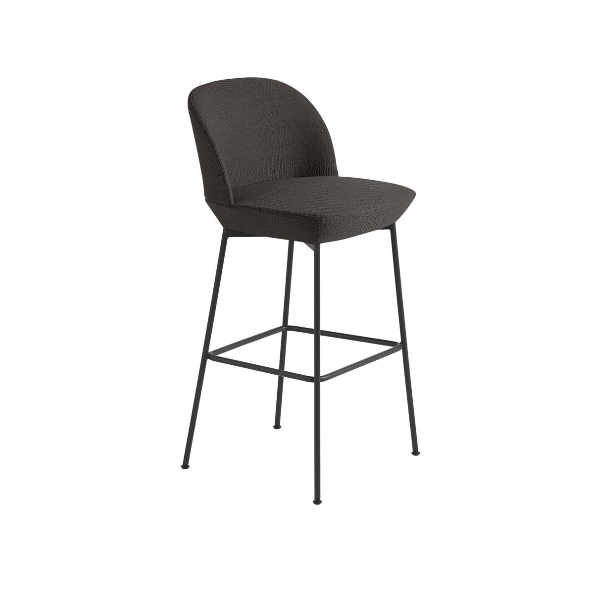 Muuto Fiber Bar Stool Upholstered Wood Base W. Back