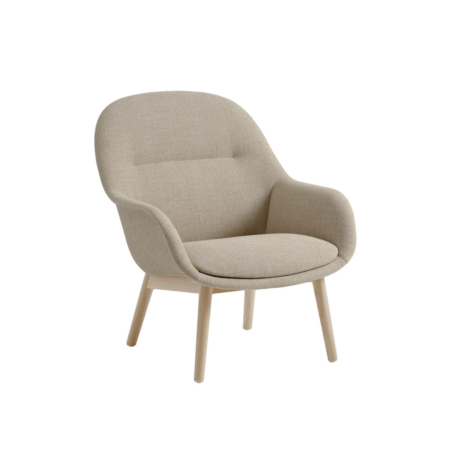 Fiber Lounge Armchair / Wood Base