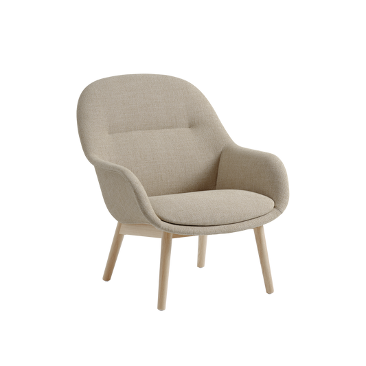 Fiber Lounge Armchair / Wood Base