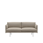 Outline Sofa / 2-Seater - Polished Aluminum Base