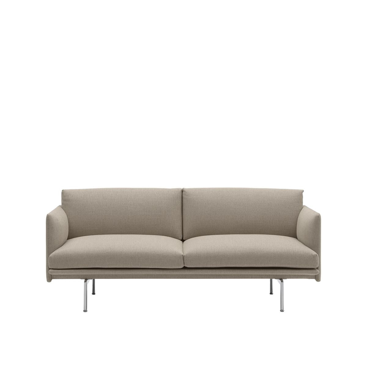Outline Sofa / 2-Seater - Polished Aluminum Base