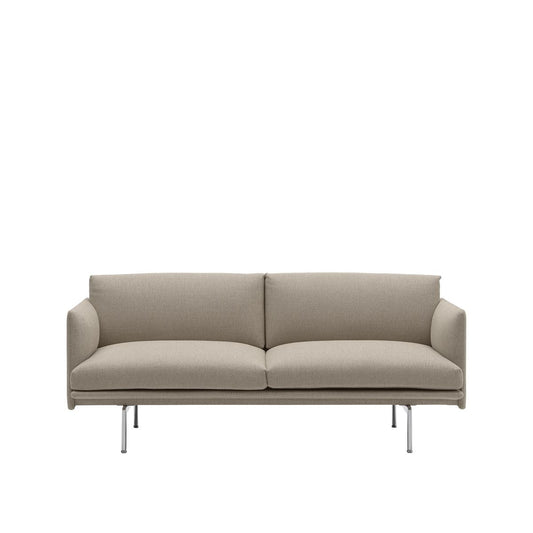 Outline Sofa / 2-Seater - Polished Aluminum Base