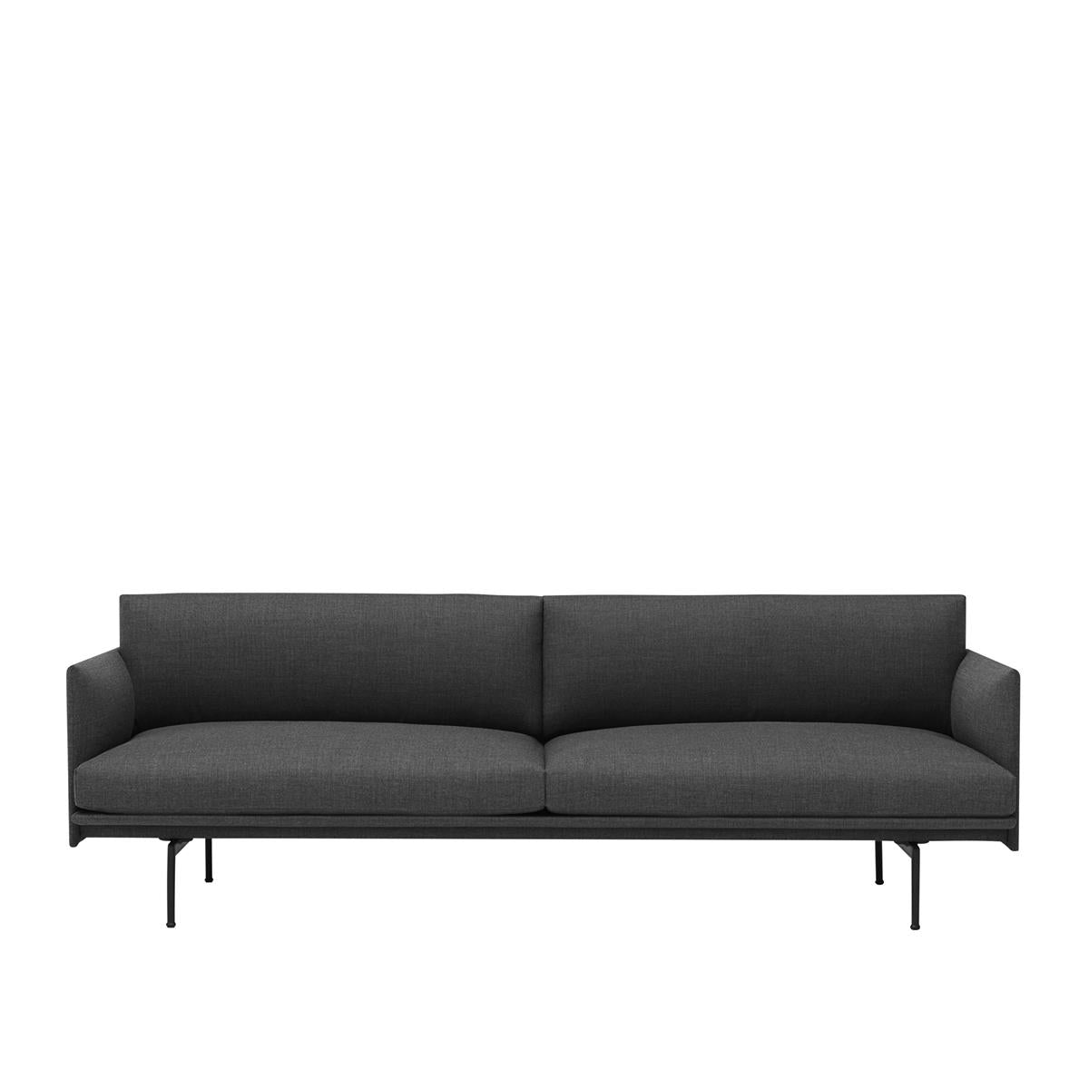 Outline Sofa / 3-Seater - Black Base