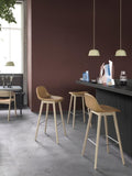 Muuto Fiber Counter Stool Upholstered Wood Base