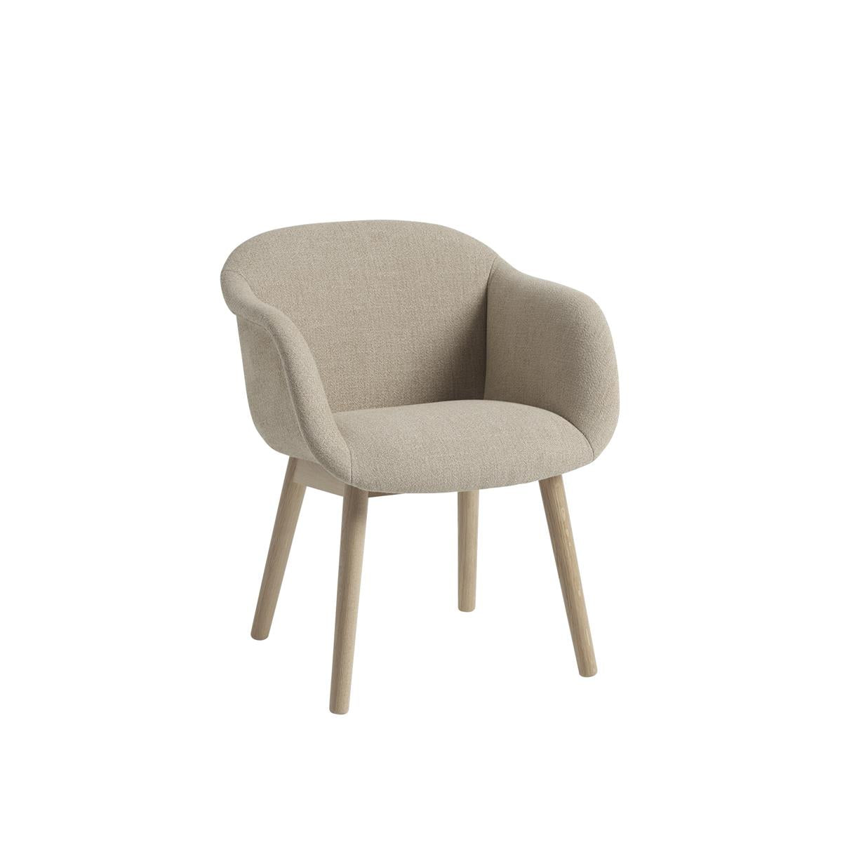 Fiber Soft Armchair / Wood Base