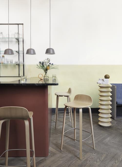 Visu Bar Stool / Wood Base - 75 cm