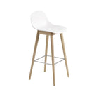 Muuto Fiber Bar Stool Upholstered Wood Base W. Back